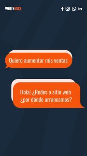 📲 ¿Y vos, ya nos escribiste?
Este es el momento de hacer que tu marca se escuche.👉 Redes sociales o sitio web: elegí el servicio que tu proyecto necesita para crecer con intención.
💬 Tu transformación digital empieza con una conversación.📞 Envíanos un mensaje: +54 299 406 0000
📧 Escribinos: whitebox@whitebox.com.ar | marketing@whitebox.com.ar
🌐 whitebox.com.ar#MarketingDigital #CommunityManager #DiseñoWeb #SocialMediaMarketing #EmprendedoresArgentinos #TransformaciónDigital #GestiónDeRedes #DiseñoUXUI #ContentCreator